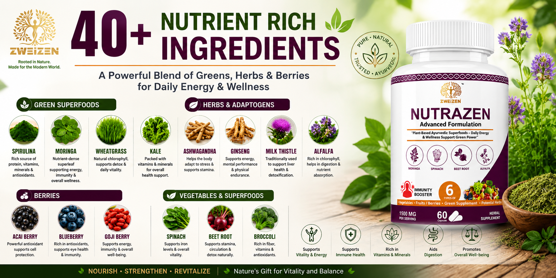 Top 15 Ayurvedic Superfoods for Daily Energy, Immunity & Overall Wellness