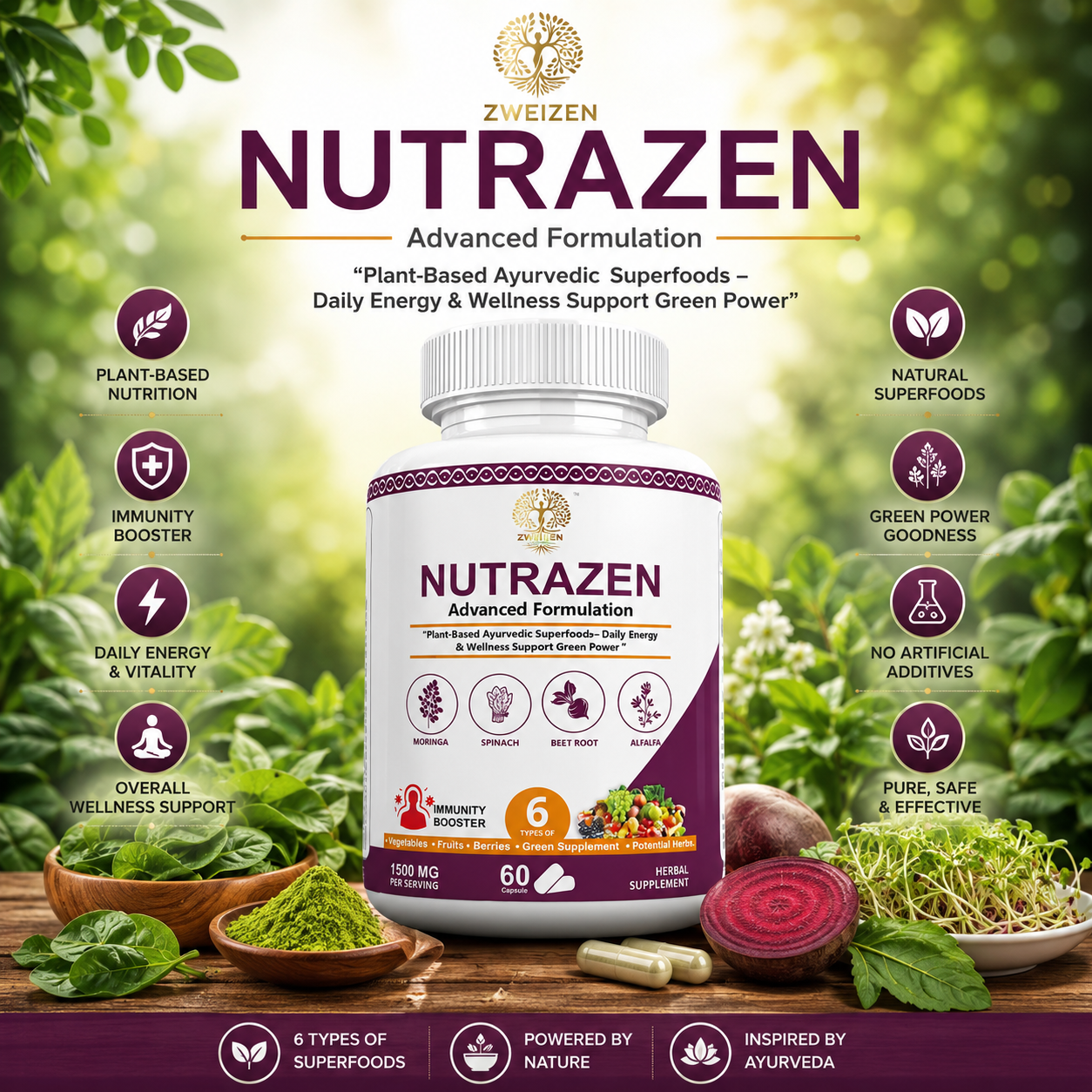 NutraZen – Ayurvedic Wellness Supplement